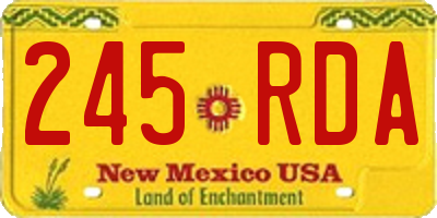 NM license plate 245RDA