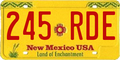 NM license plate 245RDE