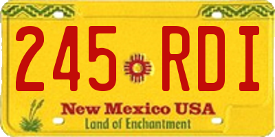 NM license plate 245RDI