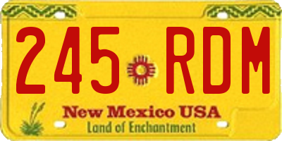 NM license plate 245RDM