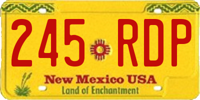 NM license plate 245RDP