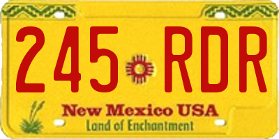 NM license plate 245RDR