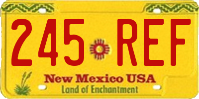 NM license plate 245REF