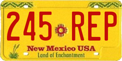 NM license plate 245REP
