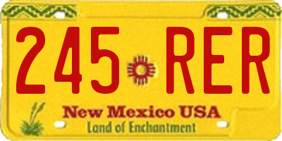 NM license plate 245RER