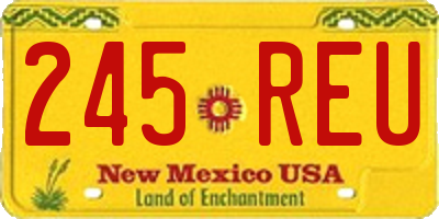 NM license plate 245REU