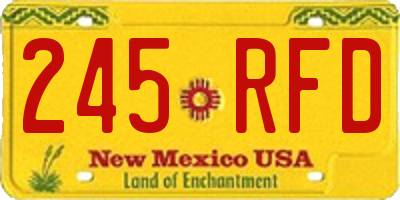 NM license plate 245RFD