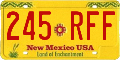 NM license plate 245RFF