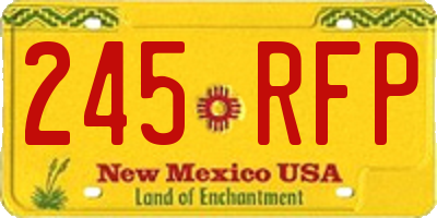 NM license plate 245RFP