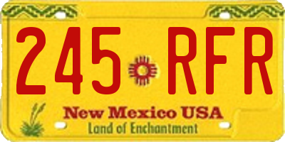 NM license plate 245RFR