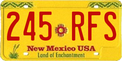 NM license plate 245RFS
