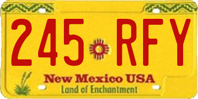 NM license plate 245RFY