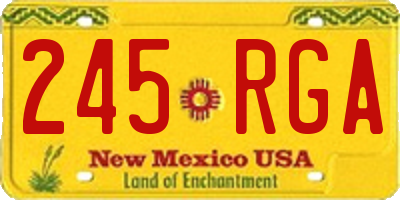 NM license plate 245RGA