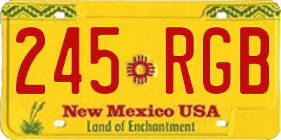 NM license plate 245RGB