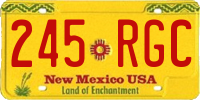 NM license plate 245RGC