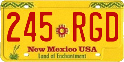 NM license plate 245RGD