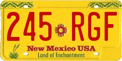 NM license plate 245RGF