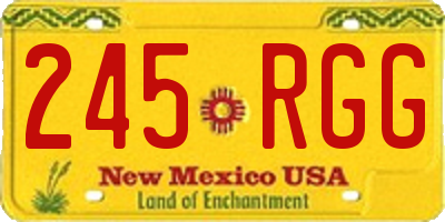 NM license plate 245RGG