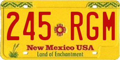 NM license plate 245RGM