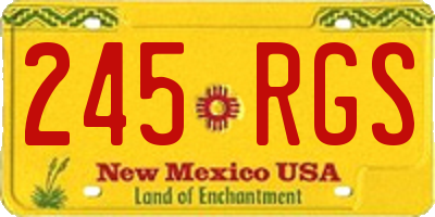 NM license plate 245RGS