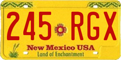 NM license plate 245RGX