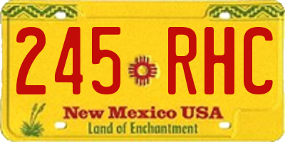 NM license plate 245RHC