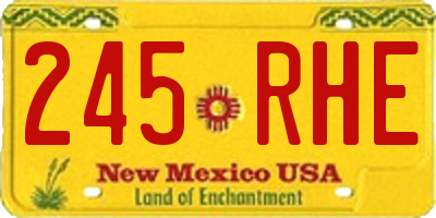 NM license plate 245RHE