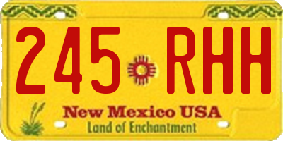 NM license plate 245RHH