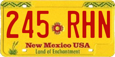 NM license plate 245RHN