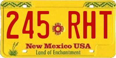 NM license plate 245RHT