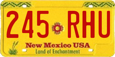 NM license plate 245RHU