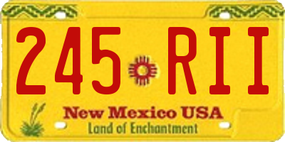 NM license plate 245RII