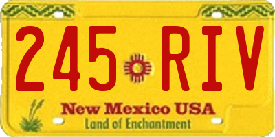NM license plate 245RIV