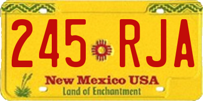 NM license plate 245RJA