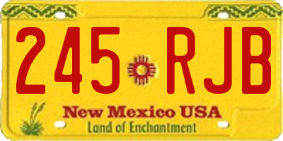 NM license plate 245RJB