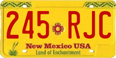 NM license plate 245RJC