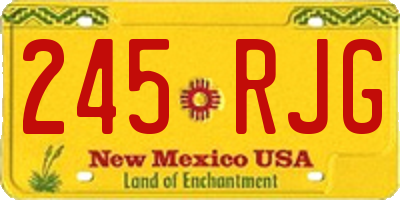 NM license plate 245RJG