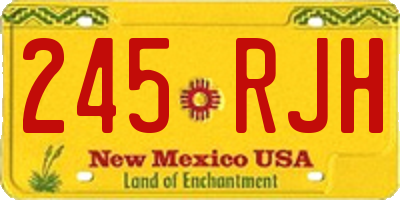 NM license plate 245RJH