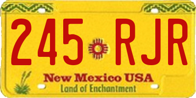 NM license plate 245RJR