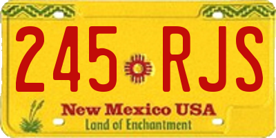 NM license plate 245RJS