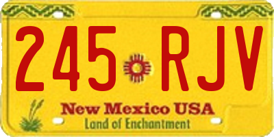 NM license plate 245RJV