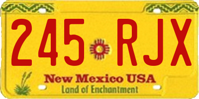 NM license plate 245RJX