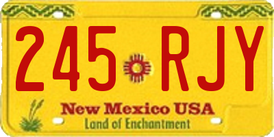 NM license plate 245RJY
