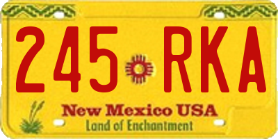NM license plate 245RKA