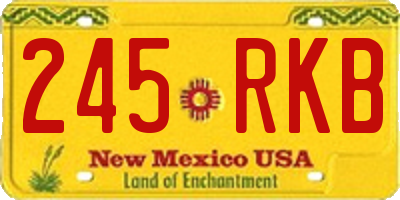 NM license plate 245RKB