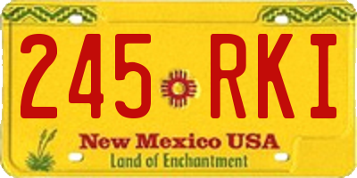 NM license plate 245RKI