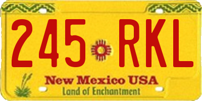 NM license plate 245RKL