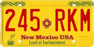 NM license plate 245RKM