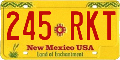 NM license plate 245RKT