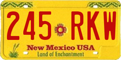 NM license plate 245RKW